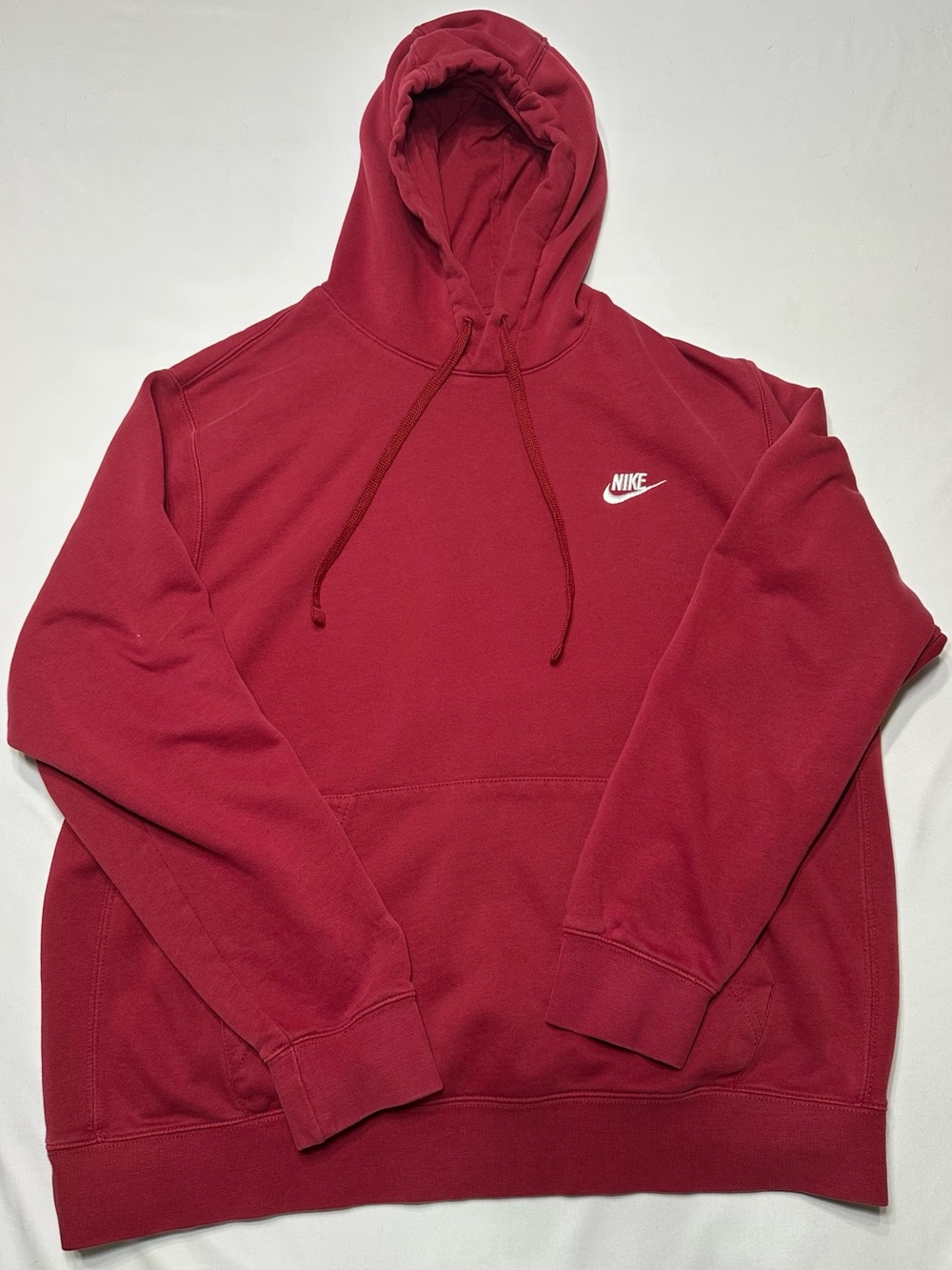 Nike Sportswear Club Fleece Pullover Hoodie Red Men's XL
